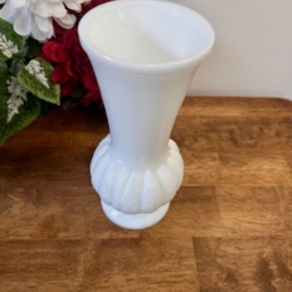 Randall Milk Glass Feather Vase‎ Vintage Bud Vase White Glass - Picture 5 of 7